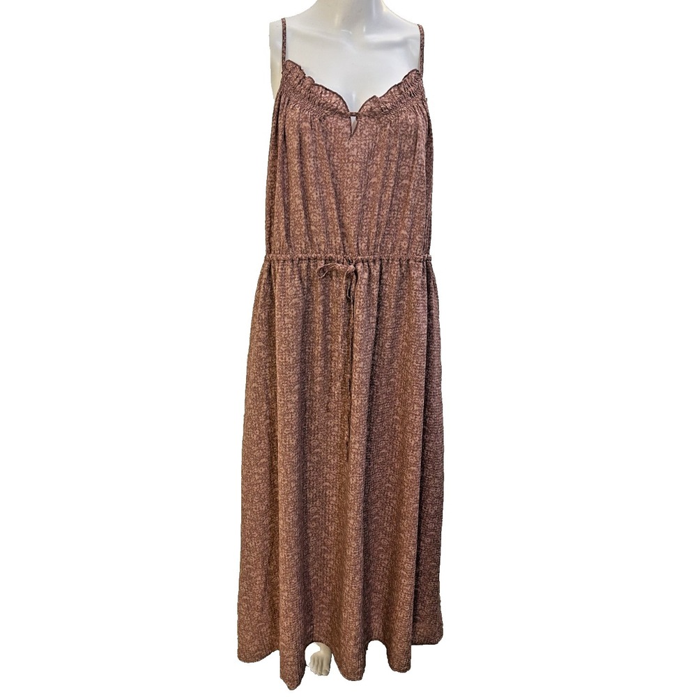 Universal Thread Womans Floral Boho Midi Dress Size XL Flowy Sleeveless Cottage